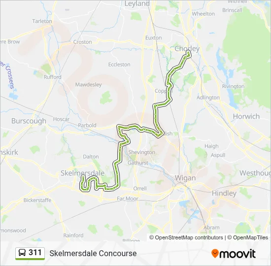 311 Route: Schedules, Stops & Maps - Skelmersdale Concourse (Updated)