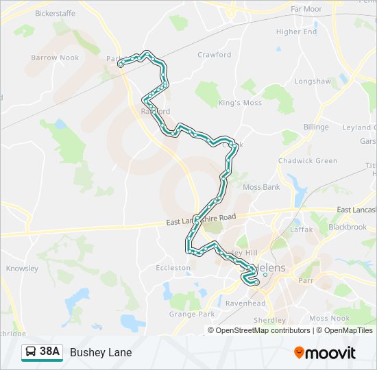 38A Bus Line Map