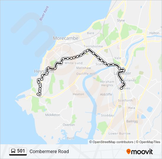 501 Bus Line Map