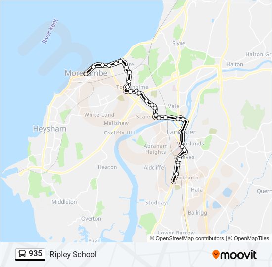 935 Bus Line Map