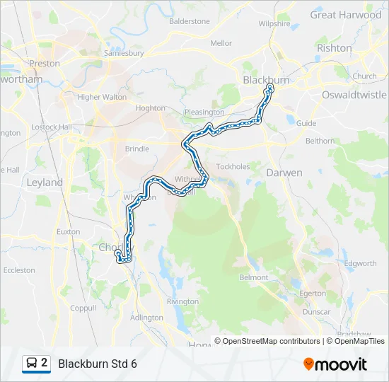 2 Route: Schedules, Stops & Maps - Blackburn Std 6 (Updated)
