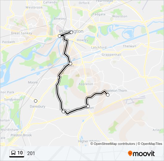 10 Bus Line Map