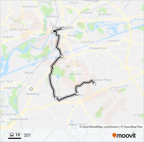 10 Bus Line Map