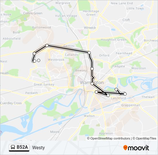 B52A Bus Line Map