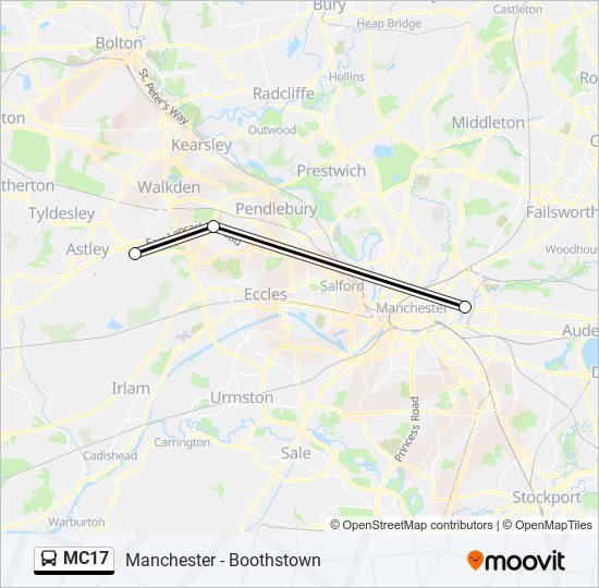 MC17 bus Line Map