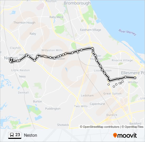 23 bus Line Map