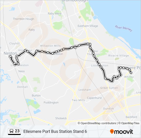 23 Bus Line Map