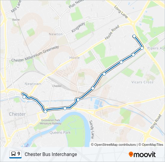 9 Bus Line Map
