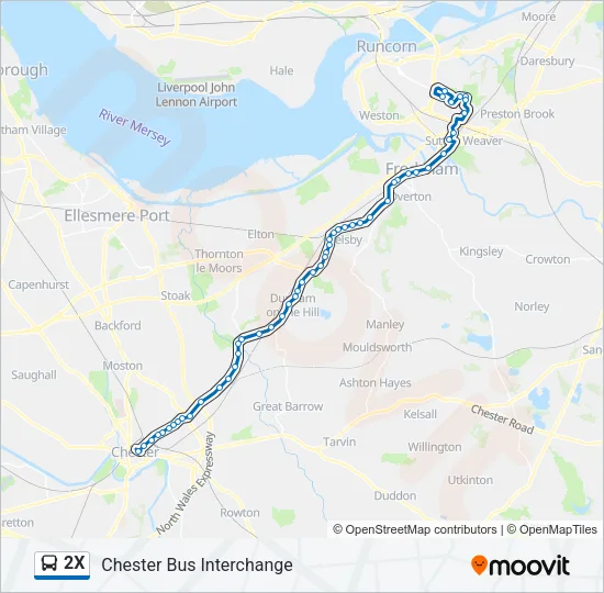 2X Bus Line Map