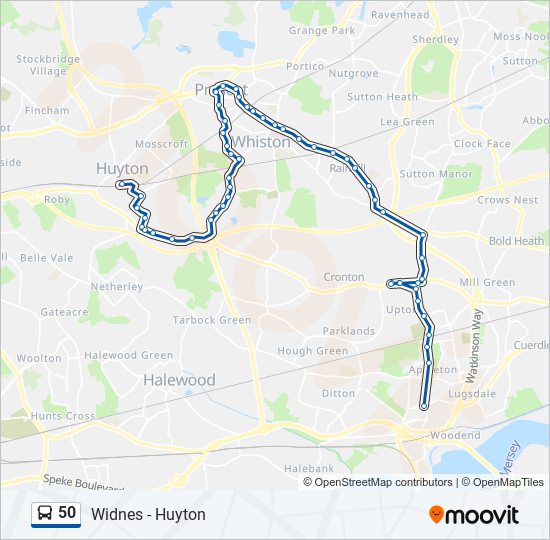 50 Bus Line Map