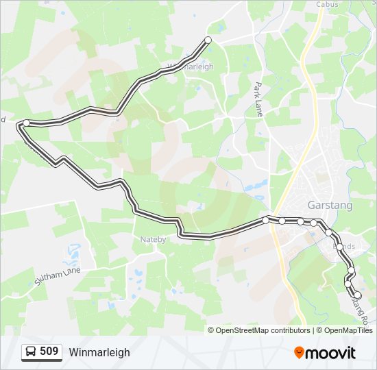 509 Bus Line Map