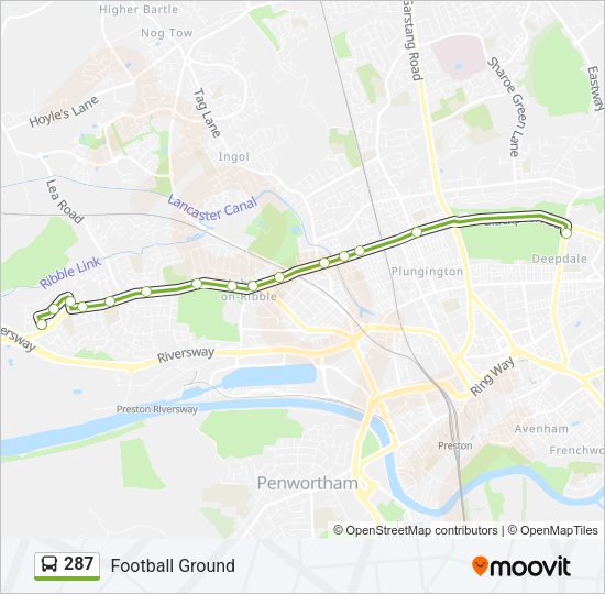 287 Bus Line Map