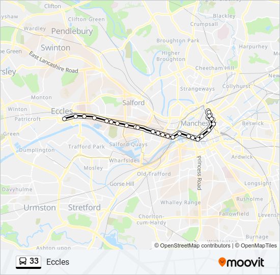 33 bus Line Map