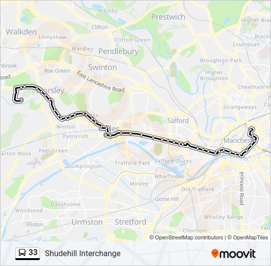 33 Bus Line Map