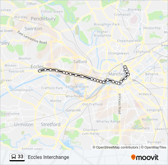 33 Bus Line Map