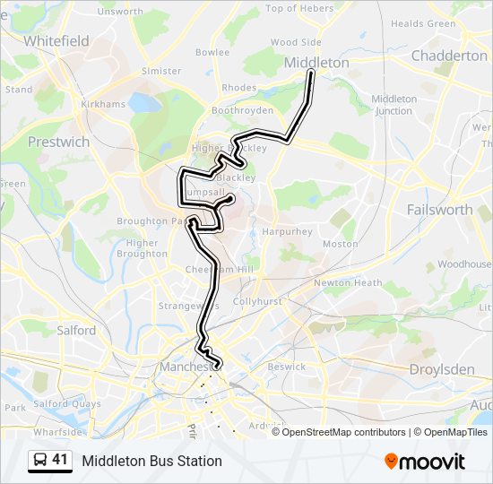 41 Bus Line Map