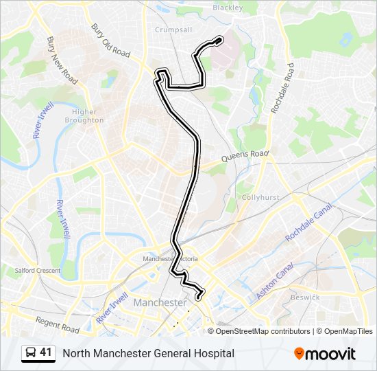 41 Bus Line Map