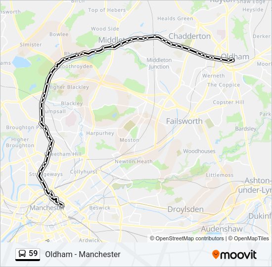 59 Bus Line Map