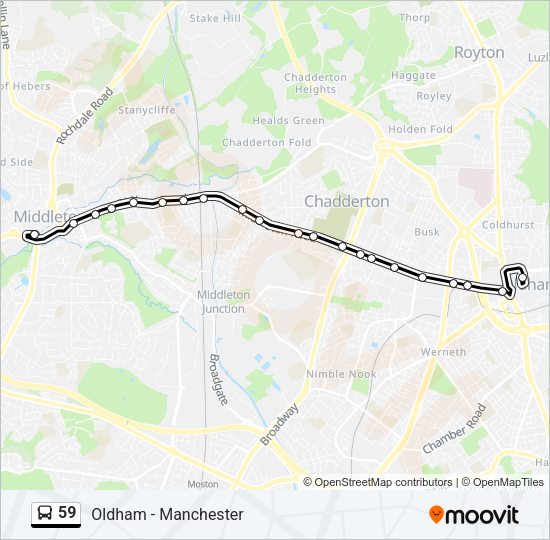 59 Bus Line Map