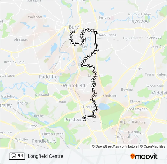 94 Bus Line Map