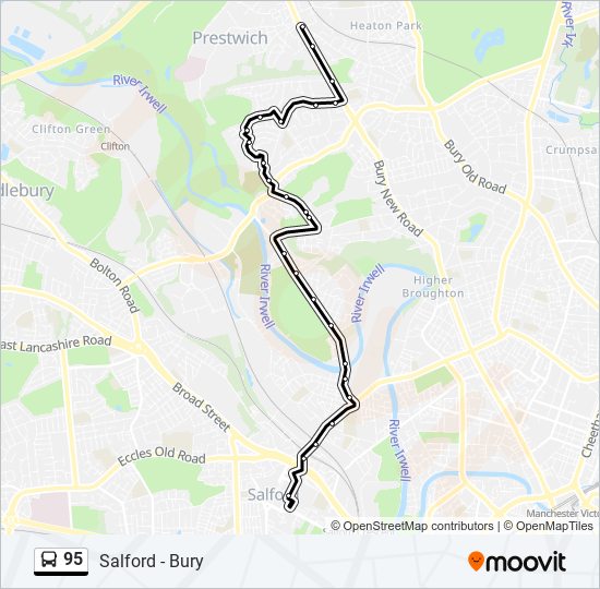 95 bus Line Map