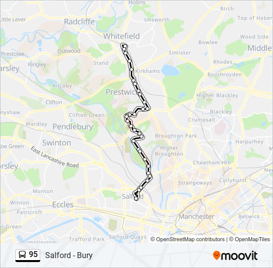 95 bus Line Map