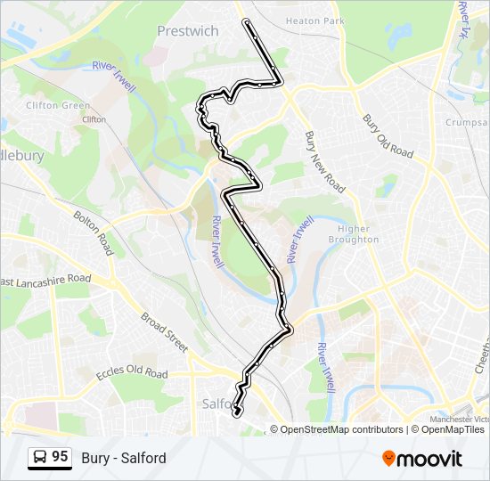 95 Bus Line Map