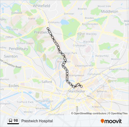 98 bus Line Map