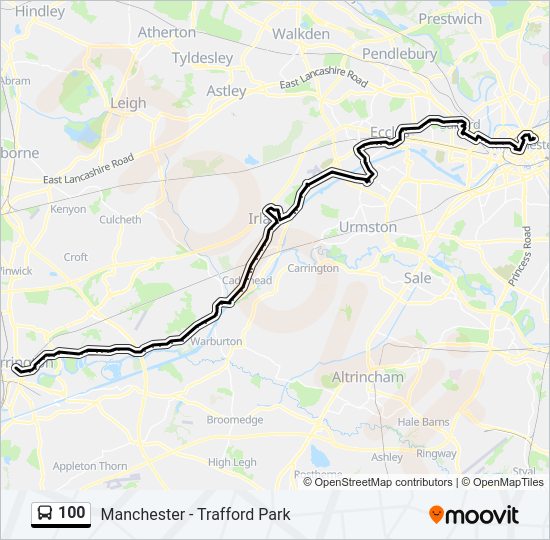 100 Route: Schedules, Stops & Maps - Warrington (Updated)