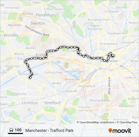 100 Bus Line Map