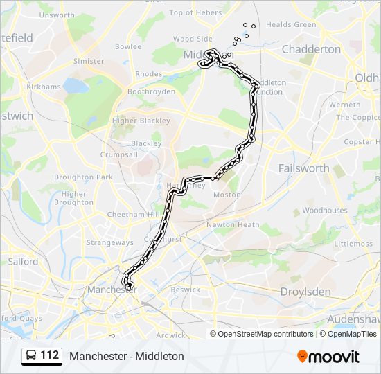 112 bus Line Map