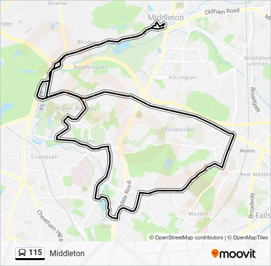115 Route: Schedules, Stops & Maps - Middleton Bus Station (Updated)