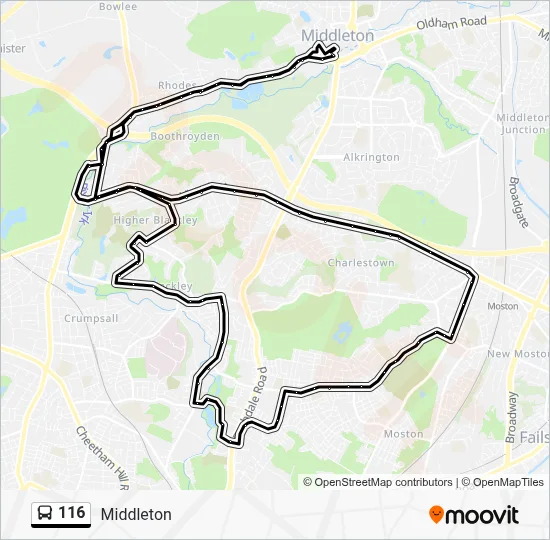 116 Route: Schedules, Stops & Maps - Middleton Bus Station (Updated)