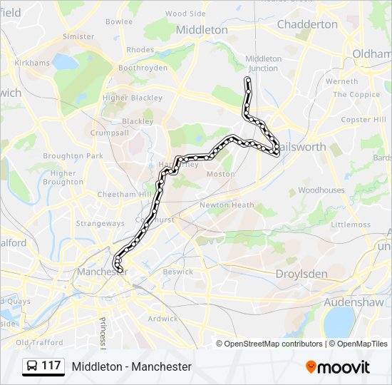 117 Bus Line Map