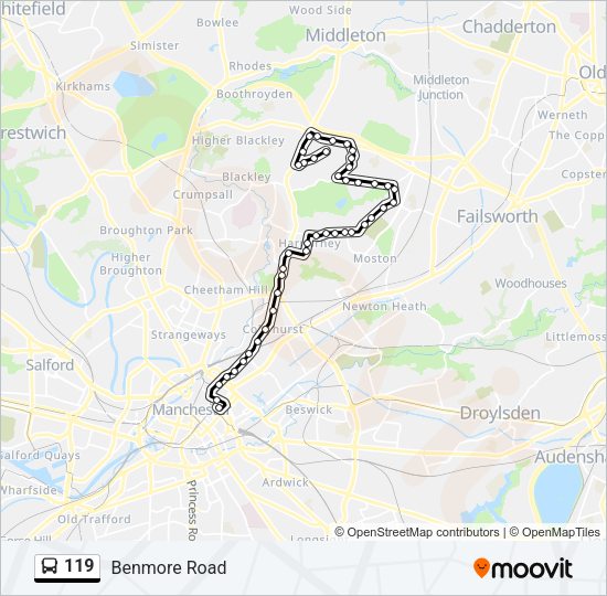 119 Bus Line Map