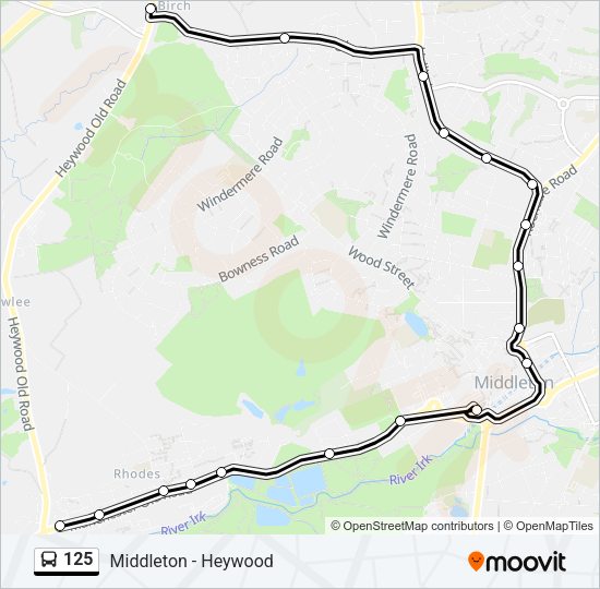 125 Bus Line Map