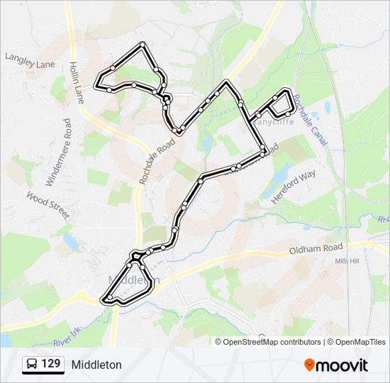 129 Bus Line Map