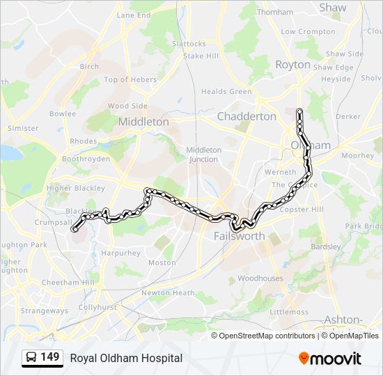 149 Bus Line Map