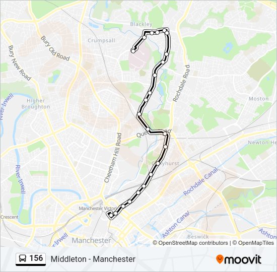 156 Bus Line Map