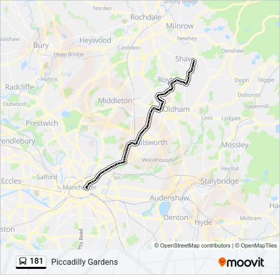 181 Bus Line Map