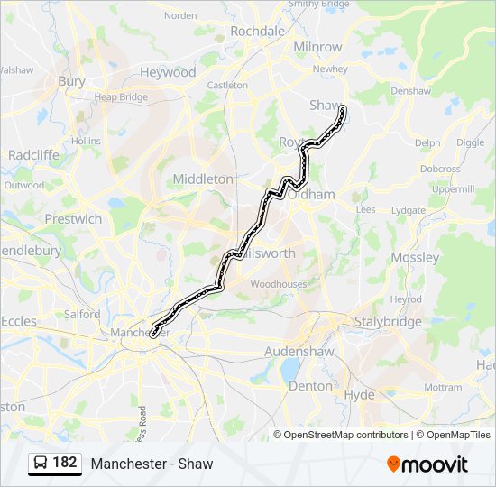 182 Bus Line Map