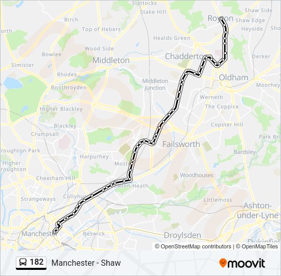 182 Bus Line Map