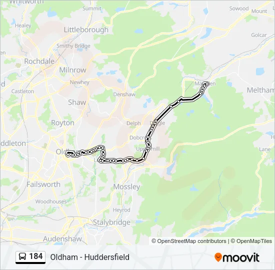 184 Bus Line Map