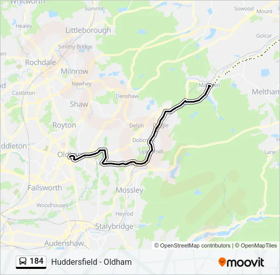 184 Bus Line Map