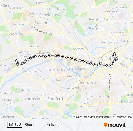 33B Bus Line Map