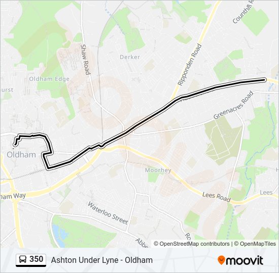 350 Route: Schedules, Stops & Maps - Oldham (Updated)