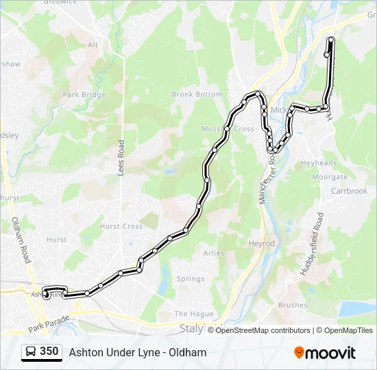 350 Bus Line Map