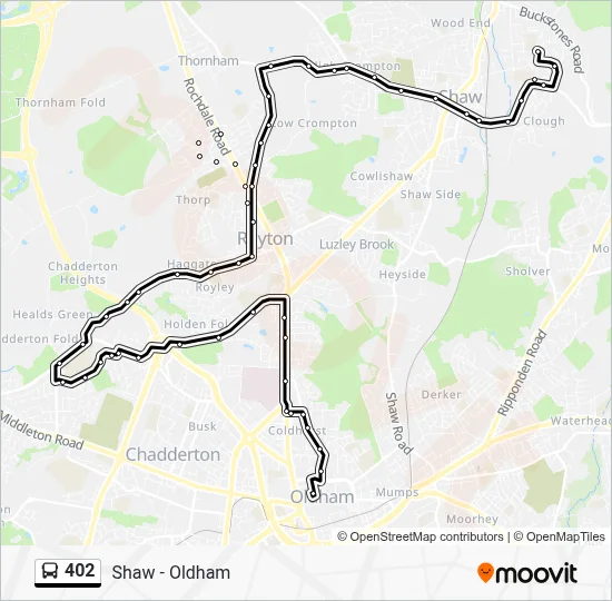 402 Route: Schedules, Stops & Maps - Buckstones Terminus (Updated)