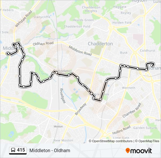 415 Bus Line Map