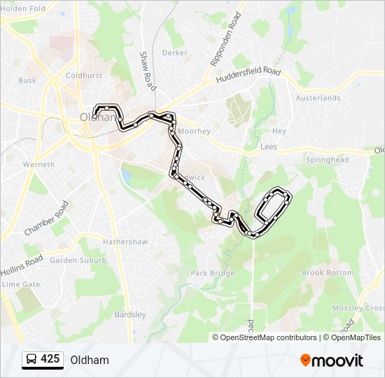 425 Bus Line Map